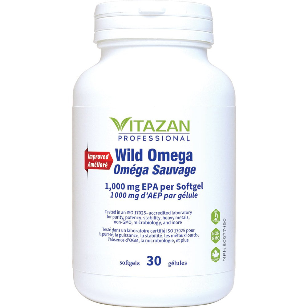 Wild Omega 1000 mg EPA + 100 mg DHA in fish gelatin softgel Image