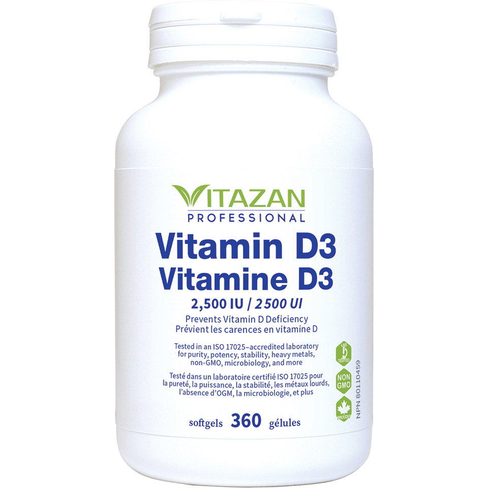 Vitamin D3 (2,500 IU · Prevents Vitamin D Deficiency) Image